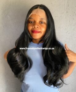 Jet Black 13x4 Frontal Body Wave Synthetic Wig