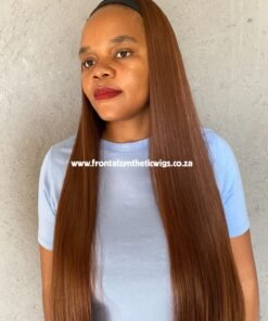 Ginger Brown Straight Synthetic Headband Wig